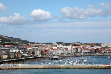 Obraz premium View over the Town Castro Urdiales. Cantabria, Spain