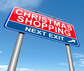 Christmas shopping concept.