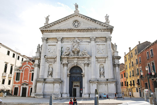 Fototapeta Church of San Stae in Venice, Italy