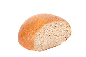 bread loaf isolated on white background