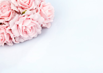 Obraz na płótnie Canvas pink roses for greetings