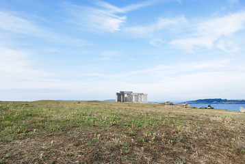 Fototapeta premium stone Garden near Tower of Hercules, Spain