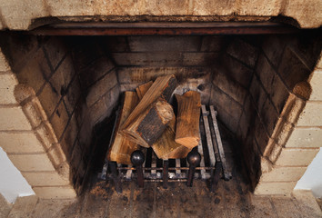 vintage antique fireplace