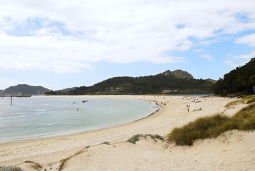 Obraz premium sand beach on Cies Islands in Atlantic, Spain
