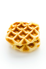 Waffle isolated on white background