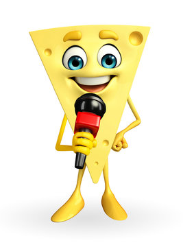 Cheese Character with mike