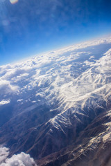 mountains on the white background