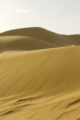 Fototapeta na wymiar African desert sand dunes of sugar hot, landscape