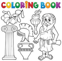 Coloring book Greek theme 1