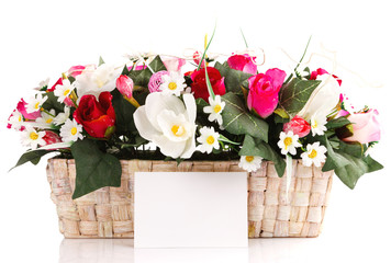 decorated flowers basket