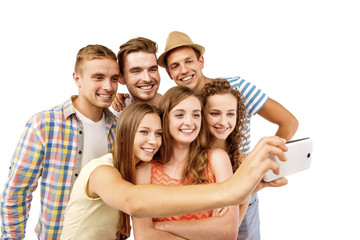 Group of happy students