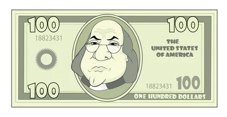 Zelfklevend Fotobehang cartoon American dollar © liusa