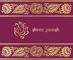 Ganesha, wedding card, royal Rajasthan, India