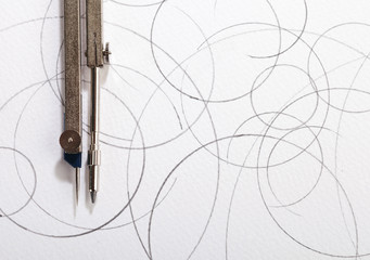 pair of compasses drawing