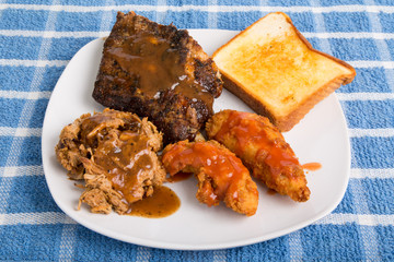 Barbecue Chicken Port and Ribs
