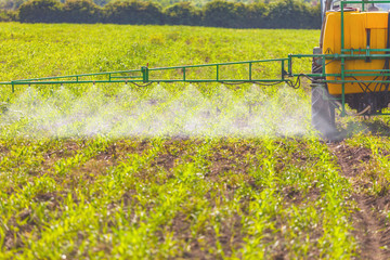 Spreading herbicide