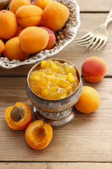 Bowl of apricot jam