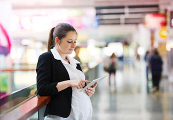 Pregnant woman at work