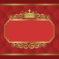 red background with crown