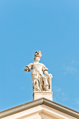 Fototapeta na wymiar Matilde di Canossa statue in San Benedetto Po, Italy