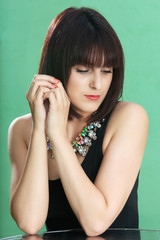 Fototapeta premium Young beautiful brunette
