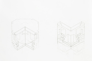 Fototapeta premium archway base, architectural blueprint
