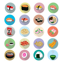 Fototapeta na wymiar Japanese Food icons set / Sushi icons set