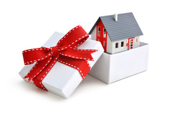 house in gift box