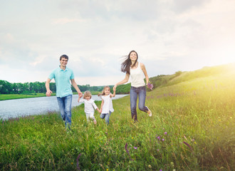 family outdoors