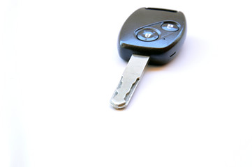 Car key with remote control - isolated on white background