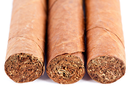 Closeup of cigar texture