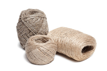 Rope coils isolated on white