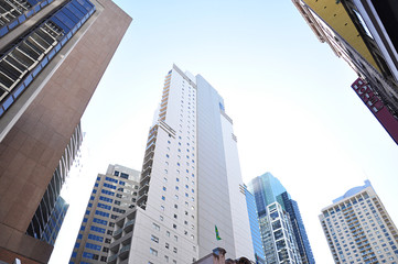 Group of high rise buildings in downtown or CBD
