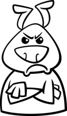 angry dog cartoon coloring page