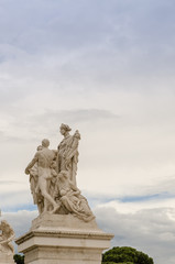 Fototapeta na wymiar statue of National Monument to Victor Emmanuel II, Rome, Italy