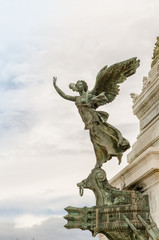 Fototapeta na wymiar angel statue, National Monument to Victor Emmanuel II, Rome