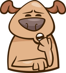 mood sleepy dog cartoon illustration