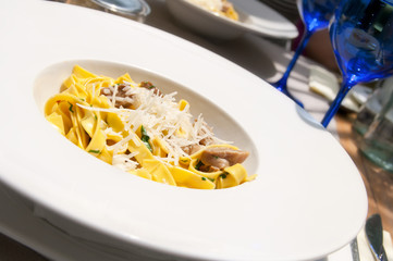 Fettuccine with mushrooms