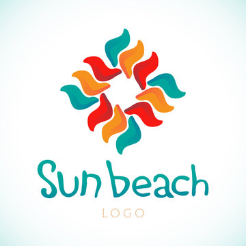 Sun Beach logo vector