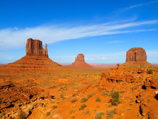 Three Buttes of Monument Valley