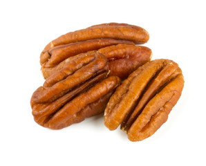 pecan nuts over white