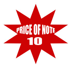 Price of note ten