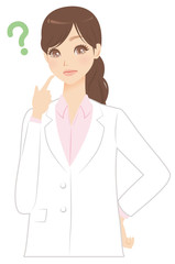 疑問を持つ女性