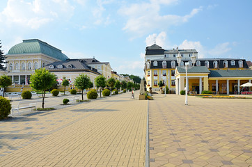 Spa colonnade in  Franzensbad in Czech republic