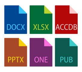 Fototapeta premium File type icons