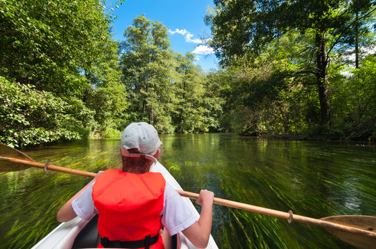 Kayaking on the river Rospuda