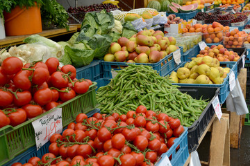Sale of vegetables in the market