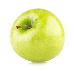 ripe green apple isolated on white background