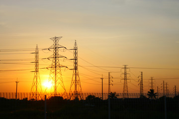 Fototapeta na wymiar transmission power line