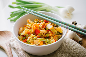 Vegetarian paella